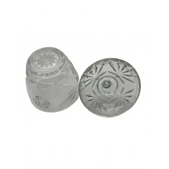 Anchor Hocking Early American Prescut(EAPC) Star of David clear glass sugar bowl - Picture 3 of 5